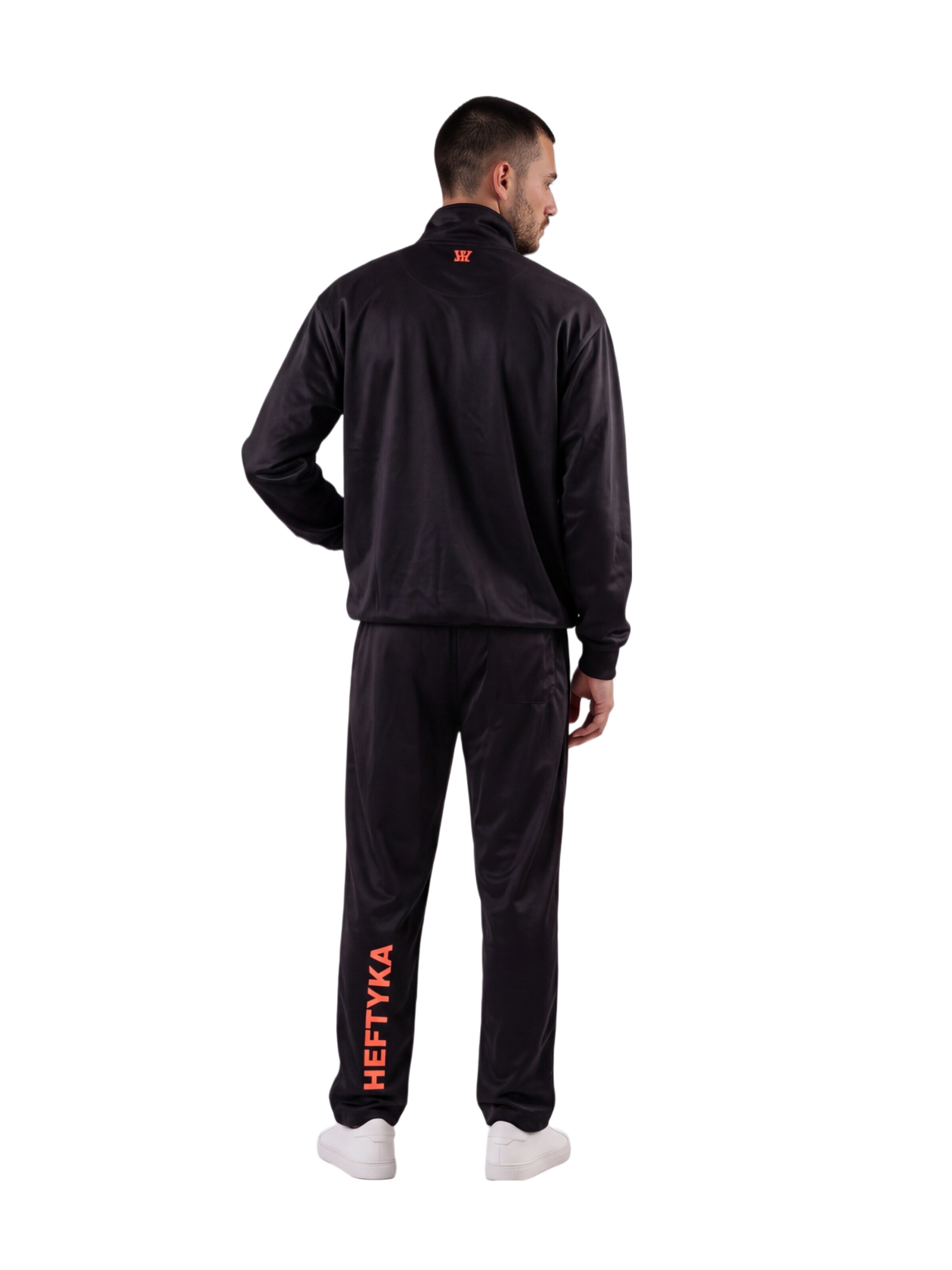 HEFTYKA Athletic Jacket 'TRACK JACKET OR' in Black