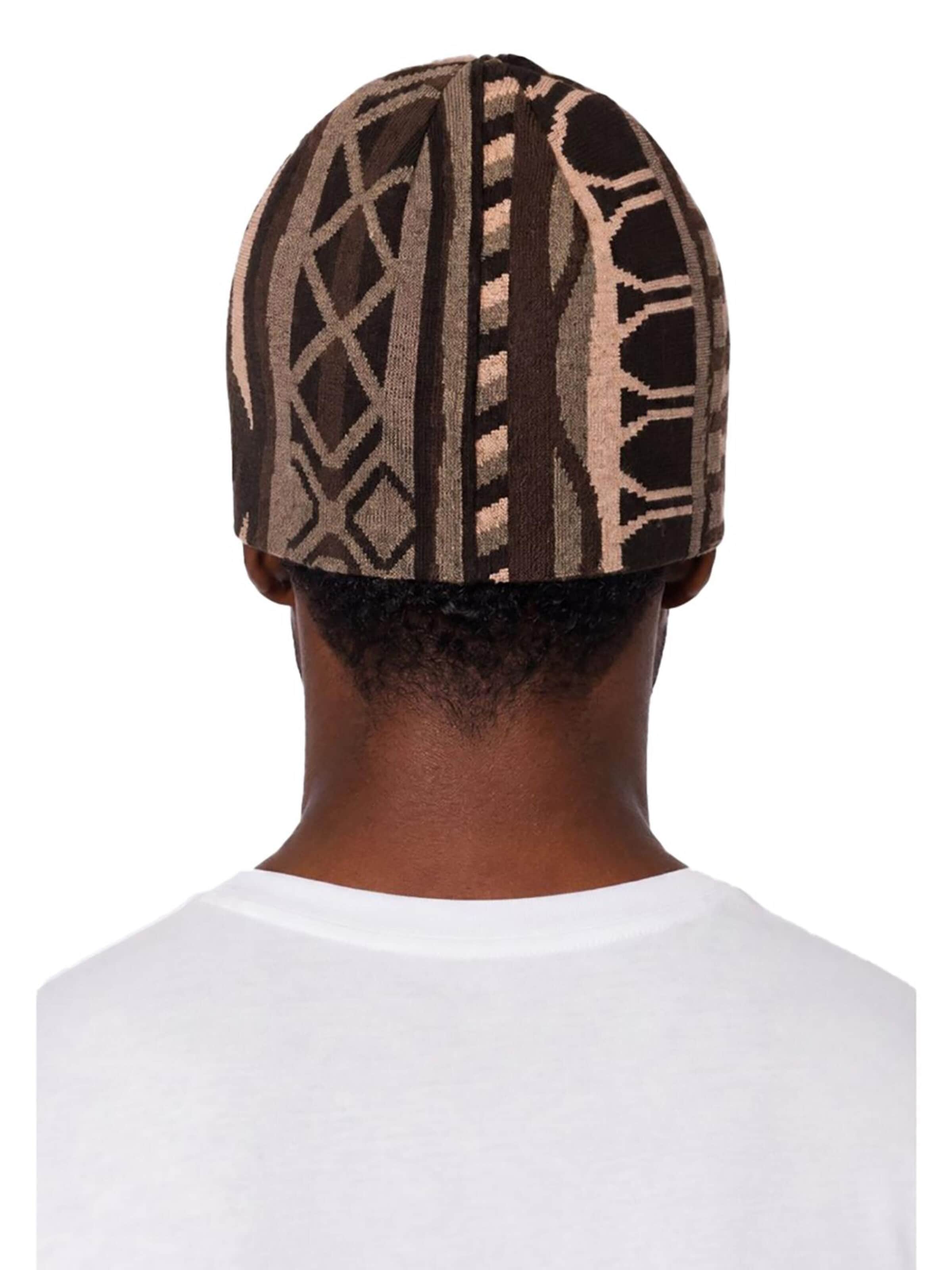 Colucci - Gorros 'Flat Knit Skull' em castanho