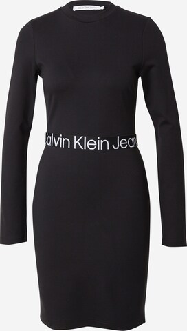 Rochie de la Calvin Klein Jeans pe negru: față