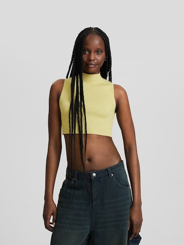 Bershka Knitted Top in Green: front