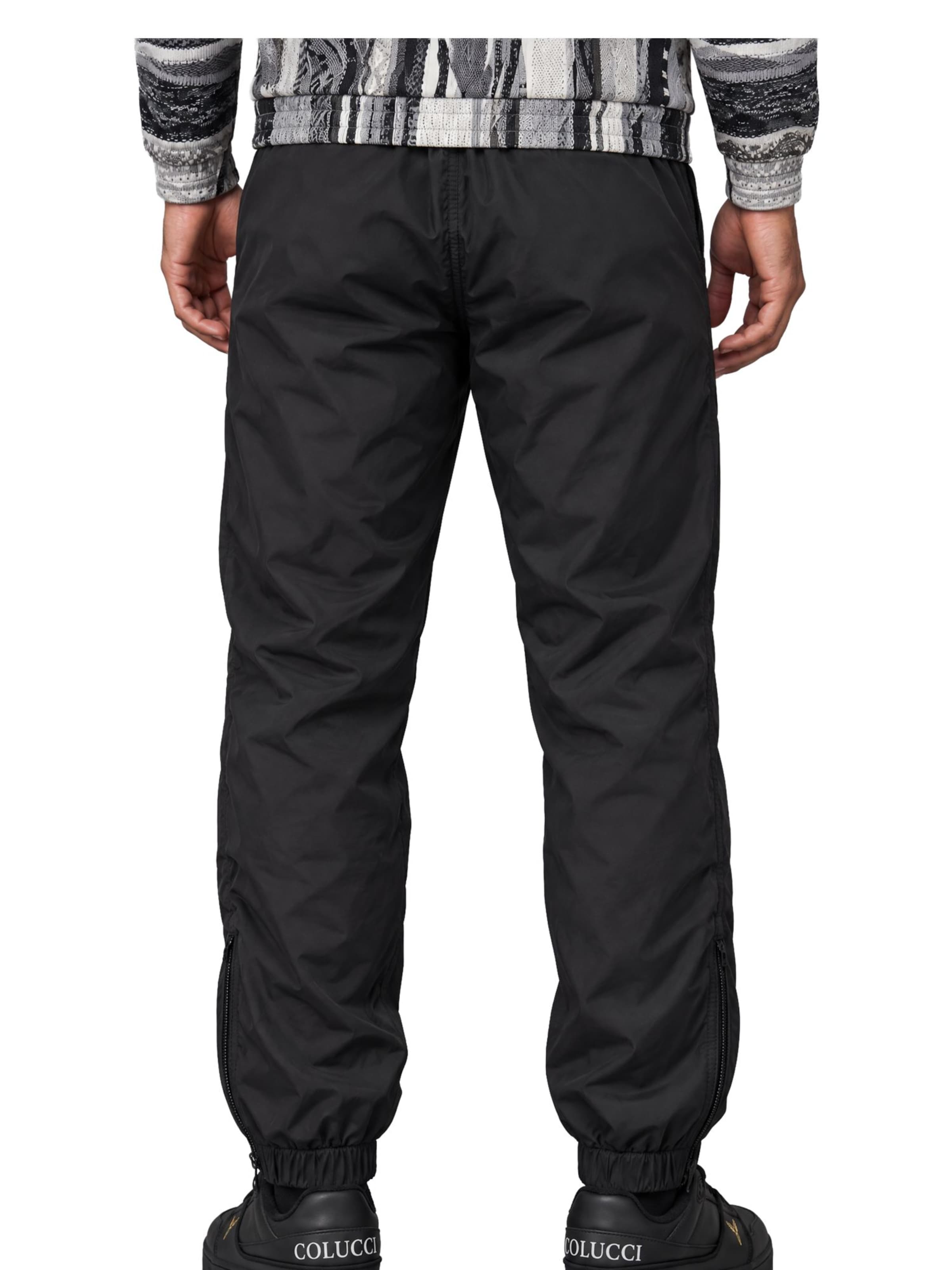 Carlo Colucci Loosefit Hose 'Froku' in Schwarz
