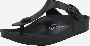 Tongs 'RIO' espadrij l´originale en noir : devant