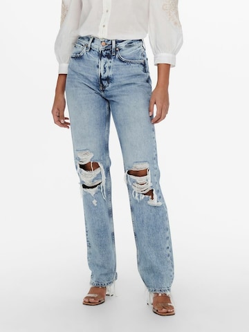 JDY Loosefit Jeans 'Vanja' in Blauw: voorkant