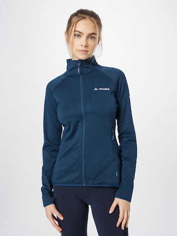 VAUDE Athletic Fleece Jacket 'Monviso' in Blue: front