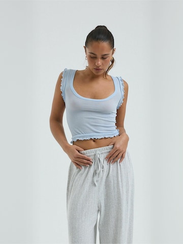 Seamless Basic Top in Blauw: voorkant