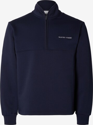 Sweat-shirt 'HANKIE' SELECTED HOMME en bleu : devant