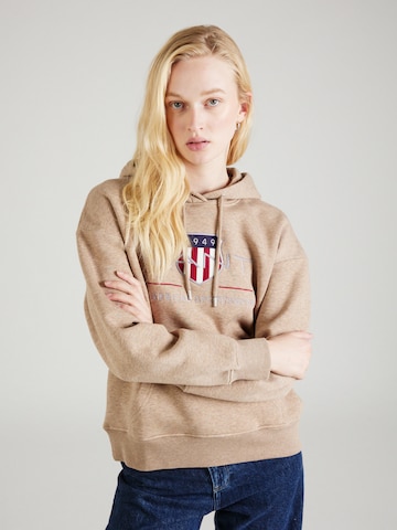 Sweat-shirt GANT en beige : devant