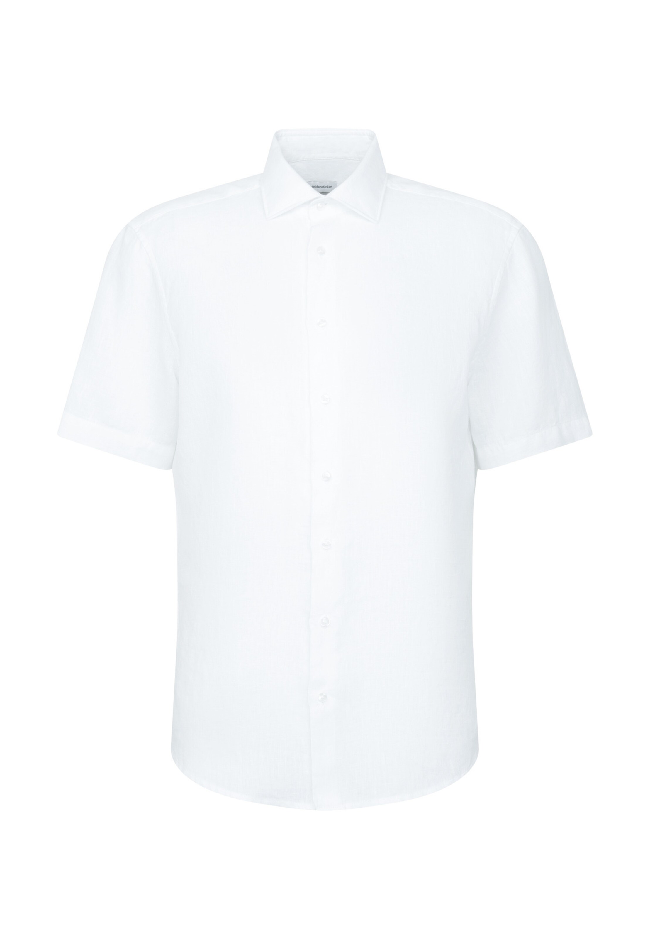 SEIDENSTICKER Regular fit Zakelijk overhemd 'Smart Linen' in Wit: voorkant