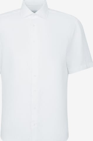 SEIDENSTICKER Zakelijk overhemd 'Smart Linen' in Wit: voorkant