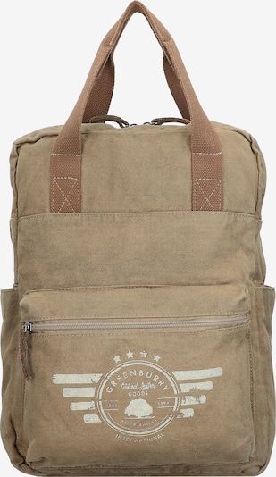 GREENBURRY Rucksack 'Aviator' in One Size in braun / brokat / weiß, Produktansicht