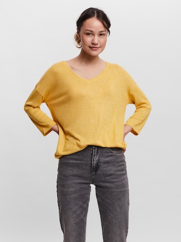 VERO MODA Sweater 'Brianna' in Yellow: front