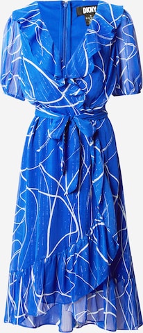 Robe de cocktail DKNY en bleu : devant