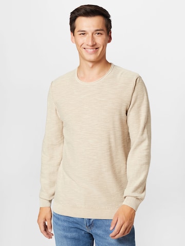 No Excess Sweater in Beige: front