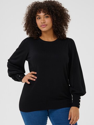 KAFFE CURVE Sweater 'KCLizzy' in Black: front