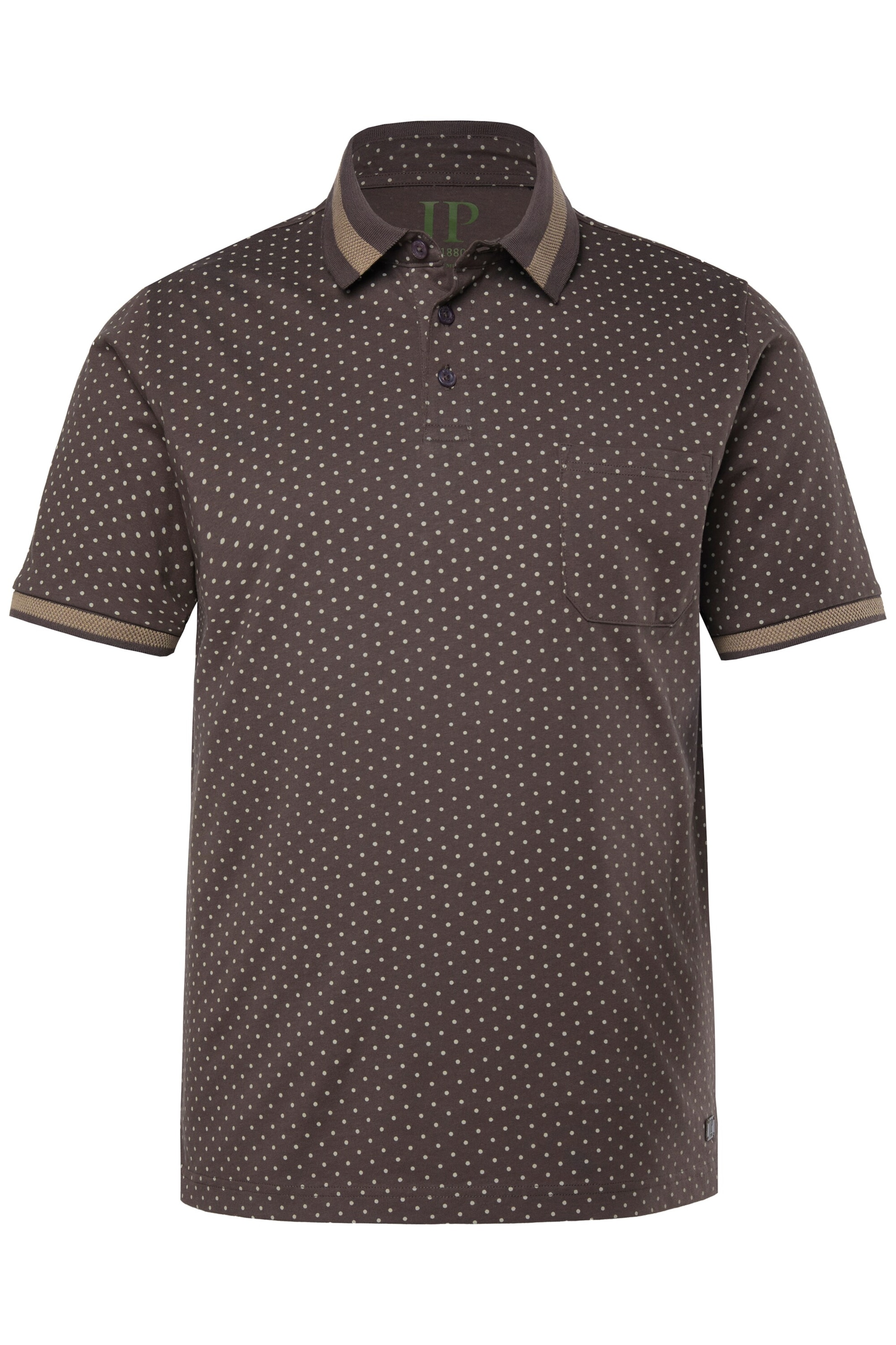 JP1880 Poloshirt in Braun: Vorderseite