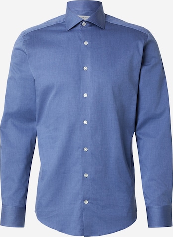 Bruun & Stengade Slim Fit Paita 'Morros' värissä sininen: etupuoli