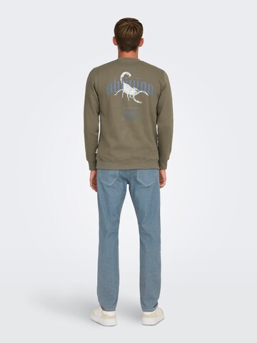Only & Sons Sweatshirt 'ONSPATRICK' in Brown