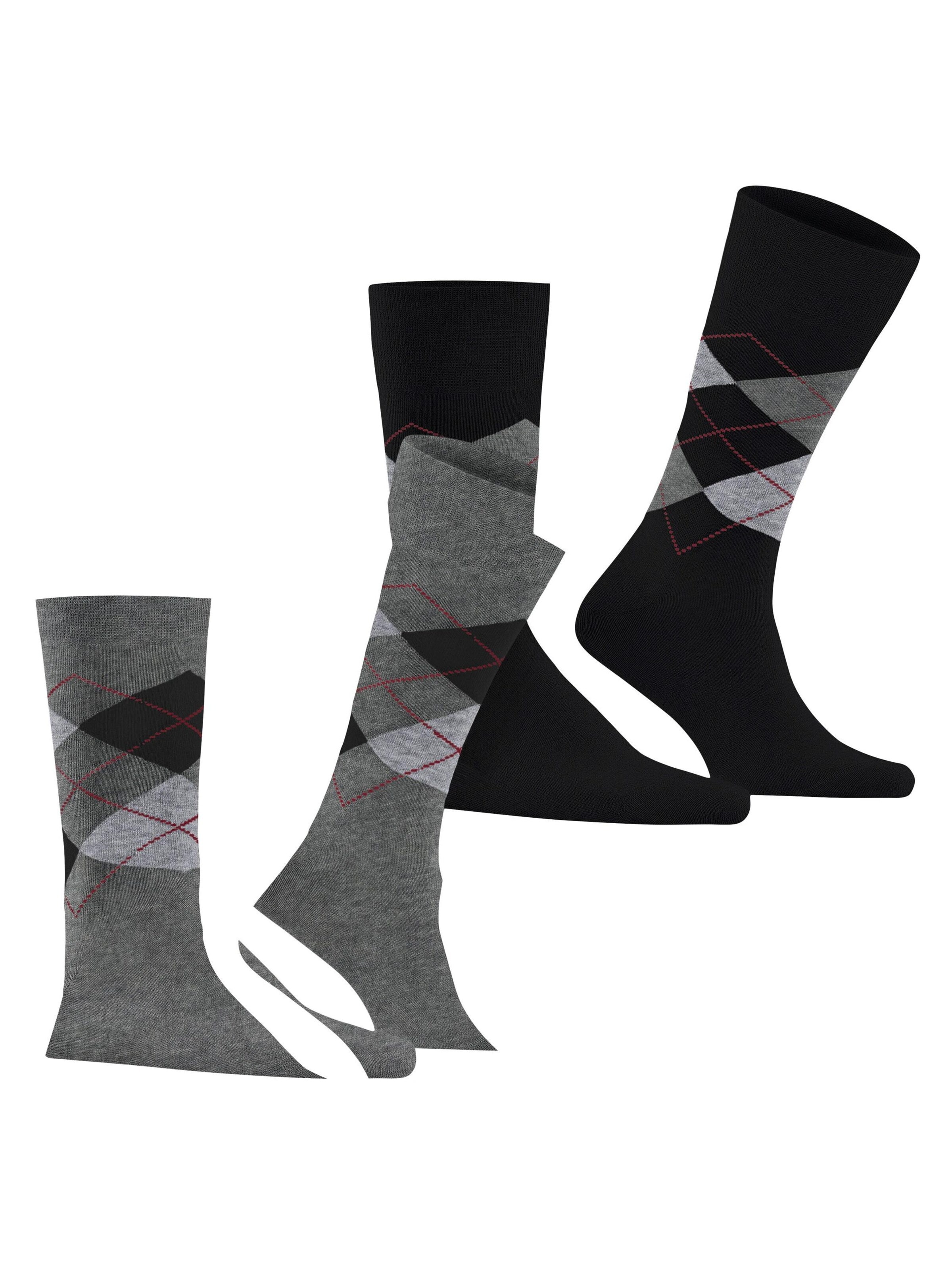 BURLINGTON Socks 'Everyday Argyle' in Grey