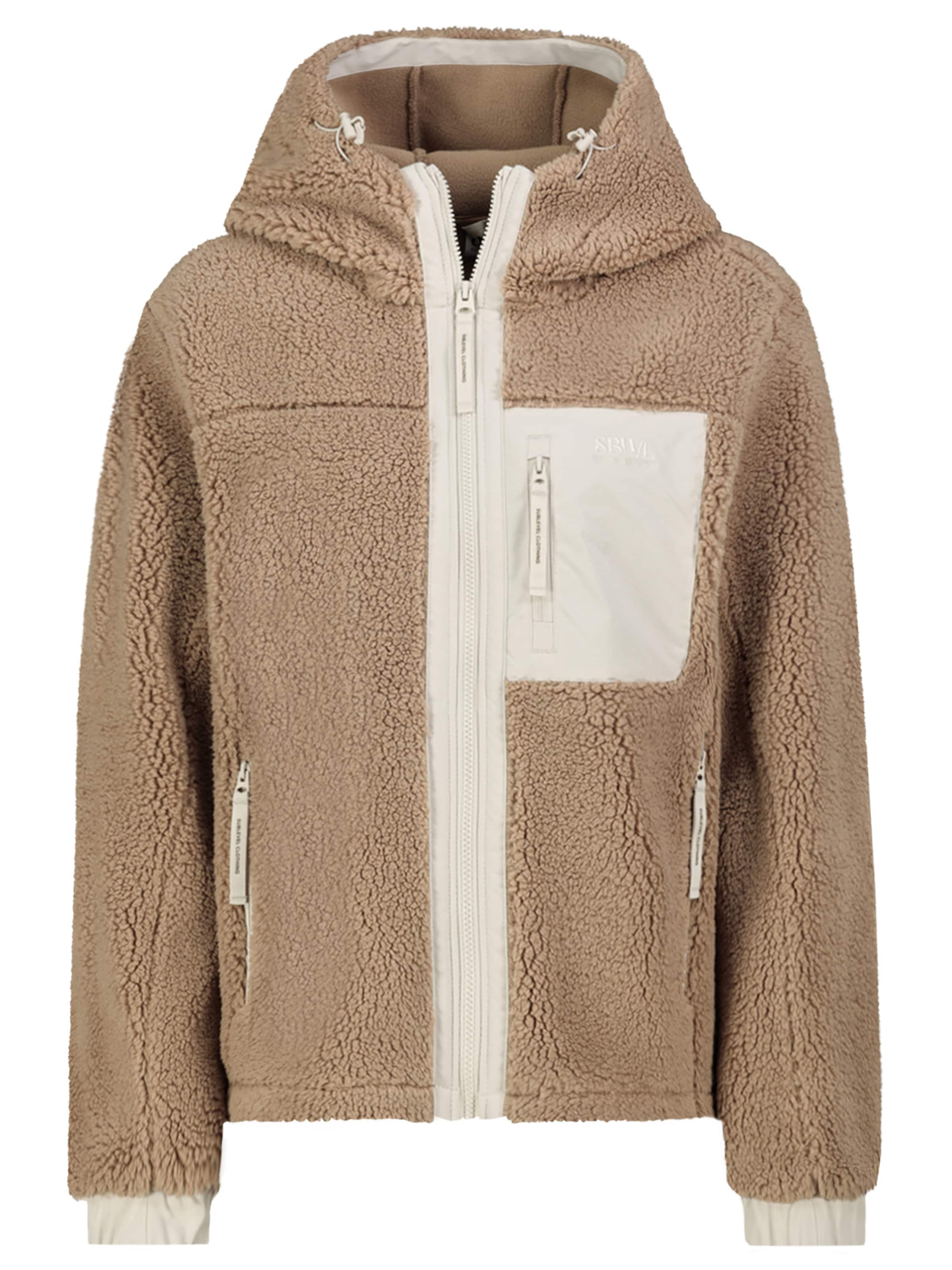 Sublevel Fleecejacke in Braun: Vorderseite
