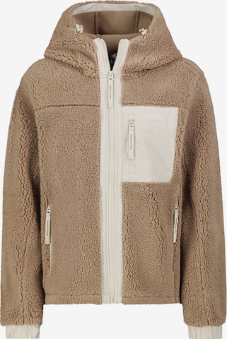 Sublevel Fleecejacke in Braun: Vorderseite
