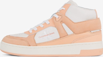 Sneaker înalt de la Calvin Klein Jeans pe portocaliu: față
