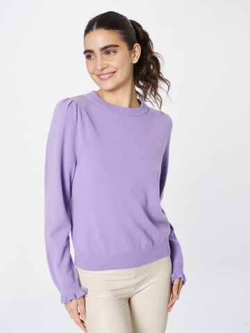 Frogbox Sweter w kolorze fioletowy: przód