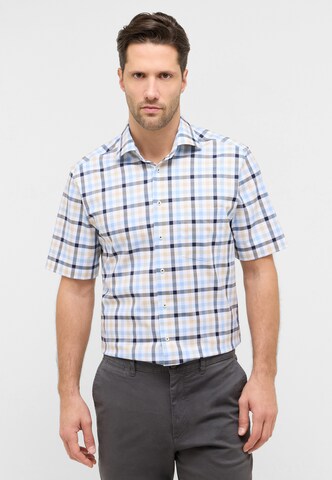 ETERNA Regular fit Overhemd in Blauw: voorkant