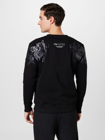 ALPHA INDUSTRIES Sweatshirt 'Dragon' in Black