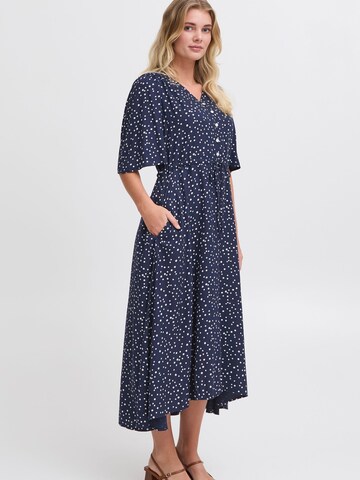 Fransa Midikleid ' FRKAMMA ' in Blau