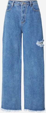 Misspap Wide leg Jeans in Blue: front