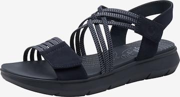 Sandales à lanières 'Coshy Sorgenfrei' JANA en bleu : devant