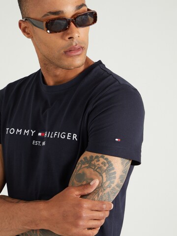 TOMMY HILFIGER Regularny krój Koszulka w kolorze niebieski