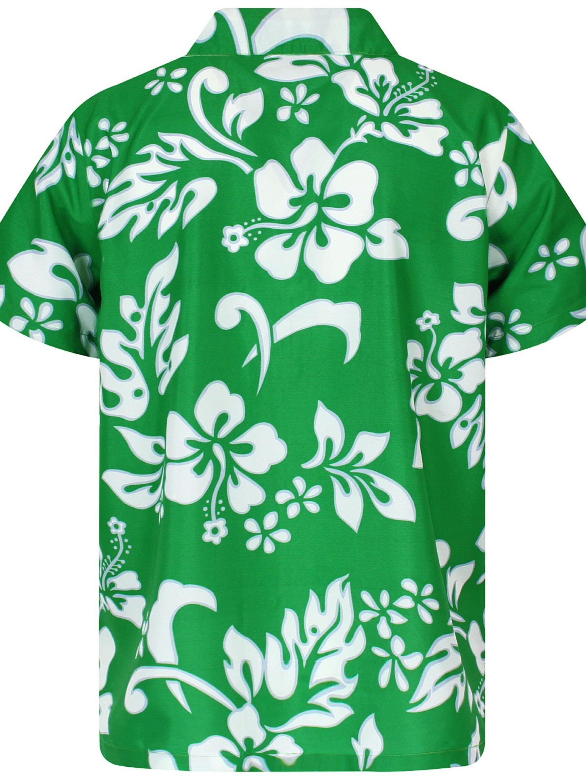 King Kameha Shirt 'Hibiscus' in Green