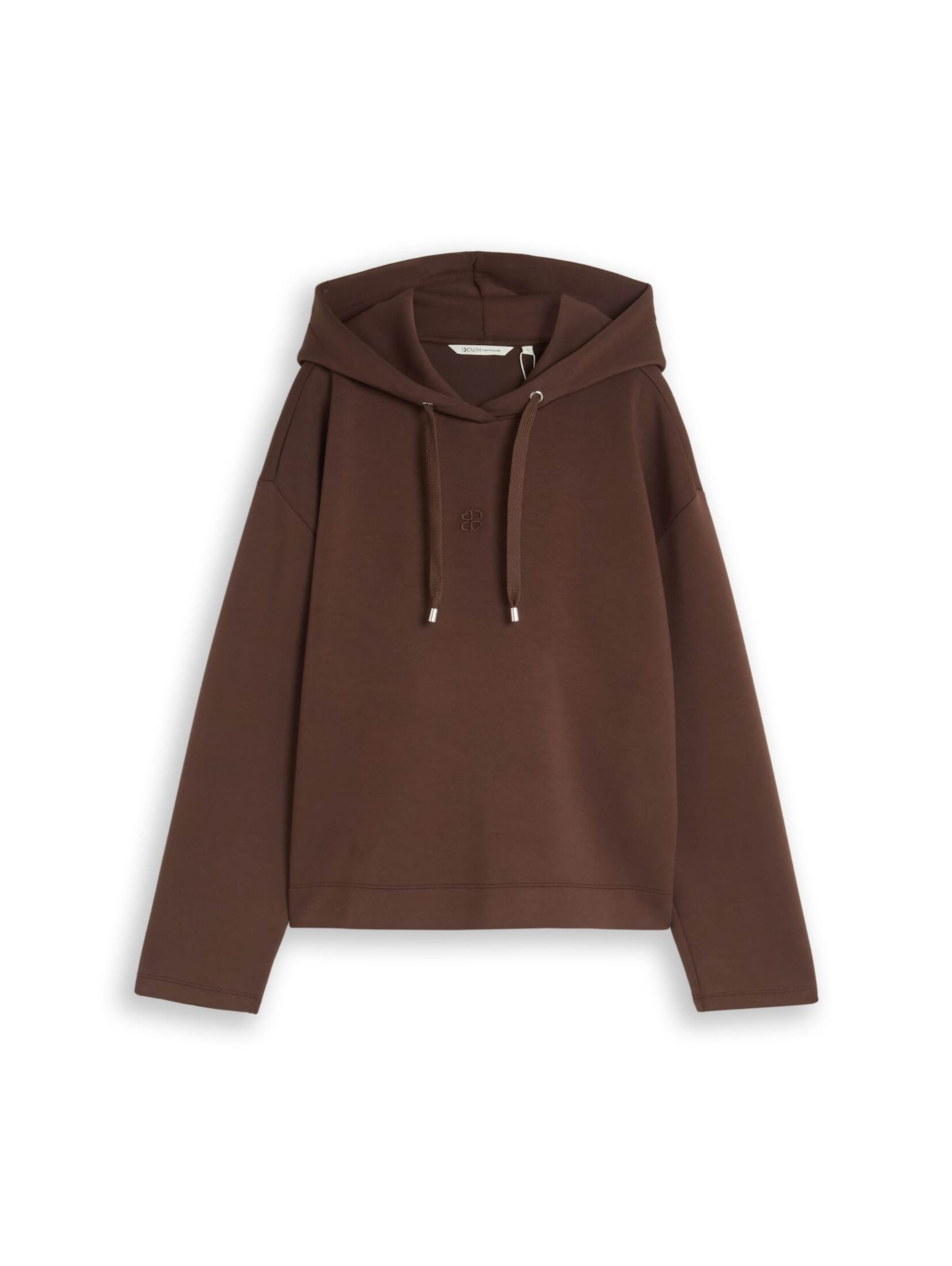TOM TAILOR DENIM Sweatshirt in Braun: Vorderseite