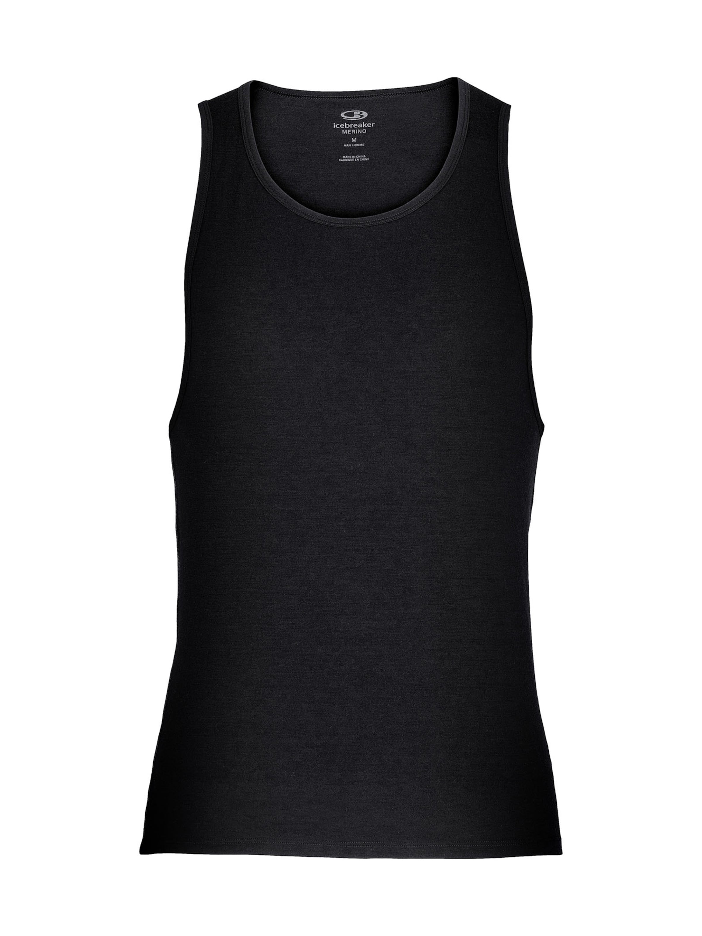 ICEBREAKER Нательная майка 'Anatomica' в Черный: спереди