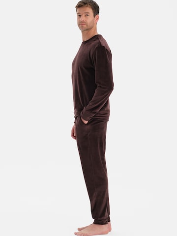 Pyjama long Dagi en marron