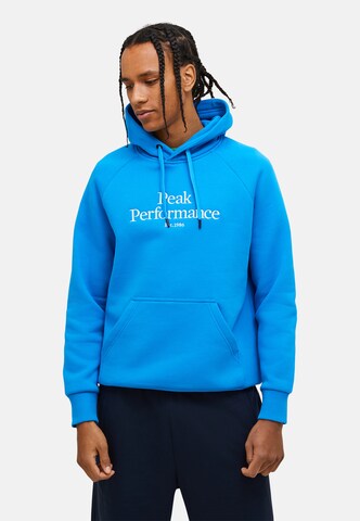PEAK PERFORMANCE Kapuzensweatshirt in Blau: Vorderseite
