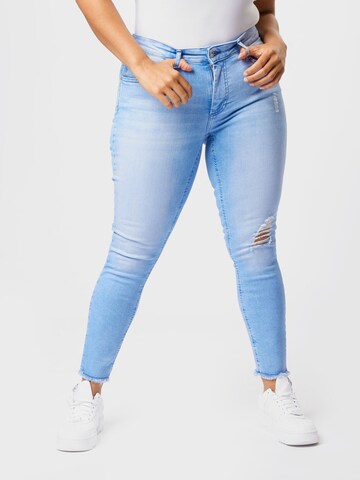 ONLY Carmakoma Skinny Jeans 'Willy' in Blauw: voorkant