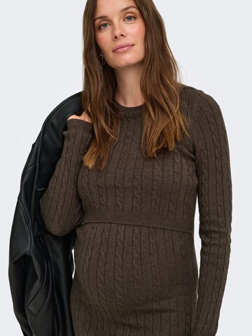 Robes en maille 'OLMMera' Only Maternity en marron