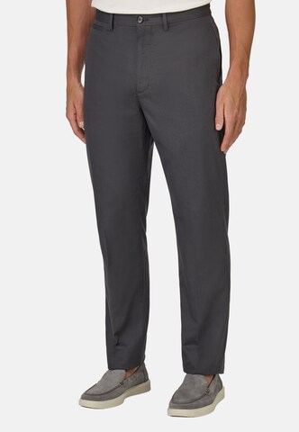 Boggi Milano Slim fit Chino trousers 'Stretch' in Grey: front