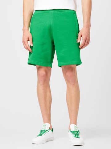 ADIDAS ORIGINALS Regular Pants 'Trefoil Essentials' in Green: front