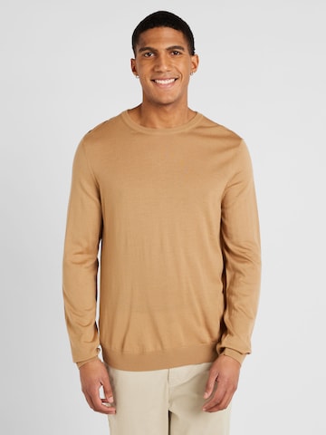 BOSS Pullover 'Leno-P' i beige: forside