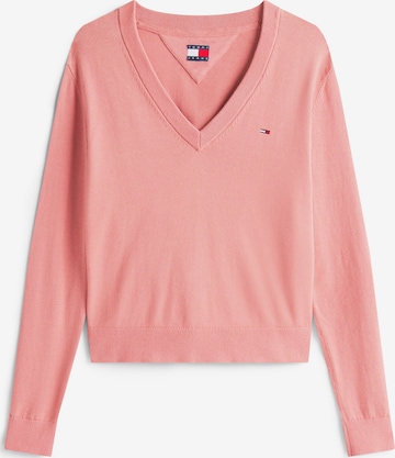 Tommy Jeans Свитер 'Essential' в Ярко-розовый: спереди