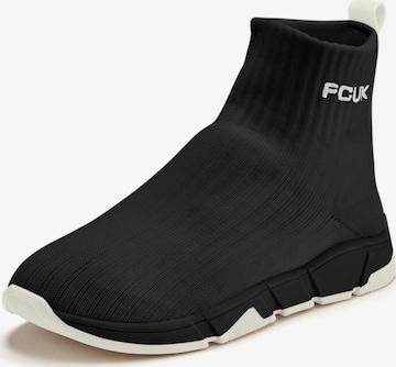 FCUK Slip-Ons in Black: front