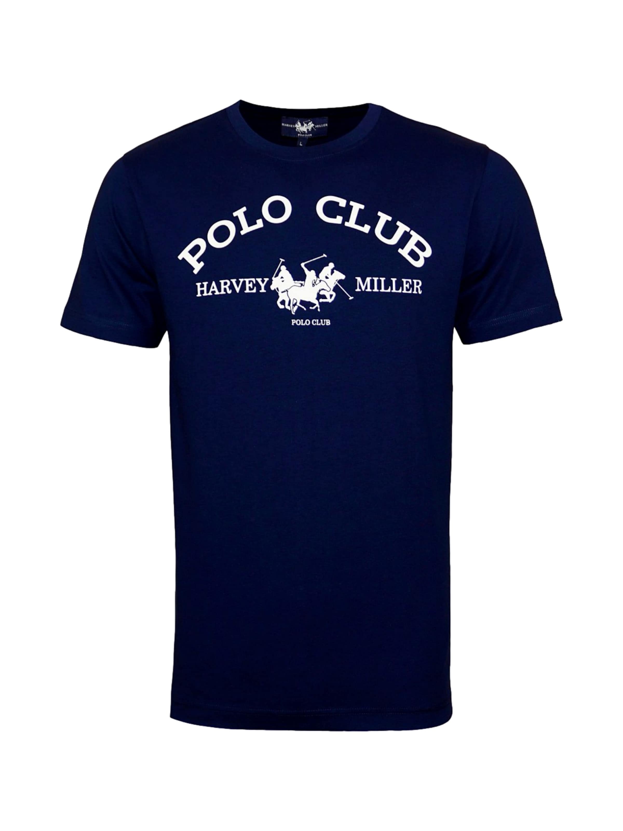 HARVEY MILLER Shirt 'Polo Club' in Blauw: voorkant
