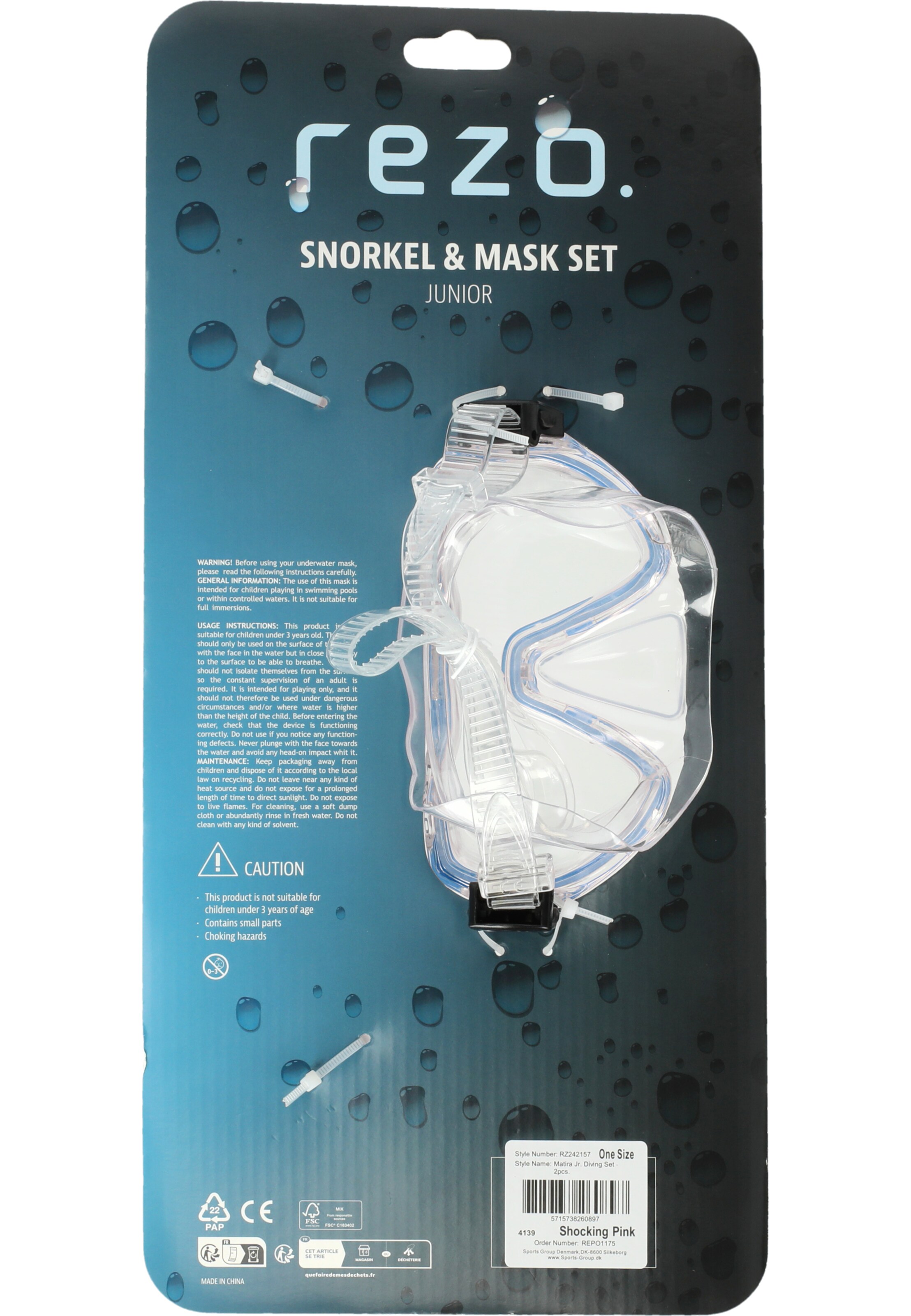 Rezo Snorkel 'Matira' in Blue