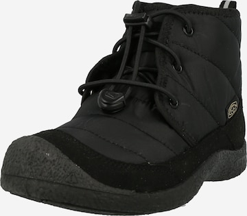 KEEN Boots 'Howser' in Zwart: voorkant