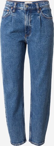 Abercrombie & Fitch Loosefit Pressveckade jeans i blå: framsida