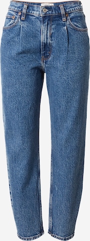 Abercrombie & Fitch Avar lõige Voltidega teksapüksid, värv sinine: eest vaates