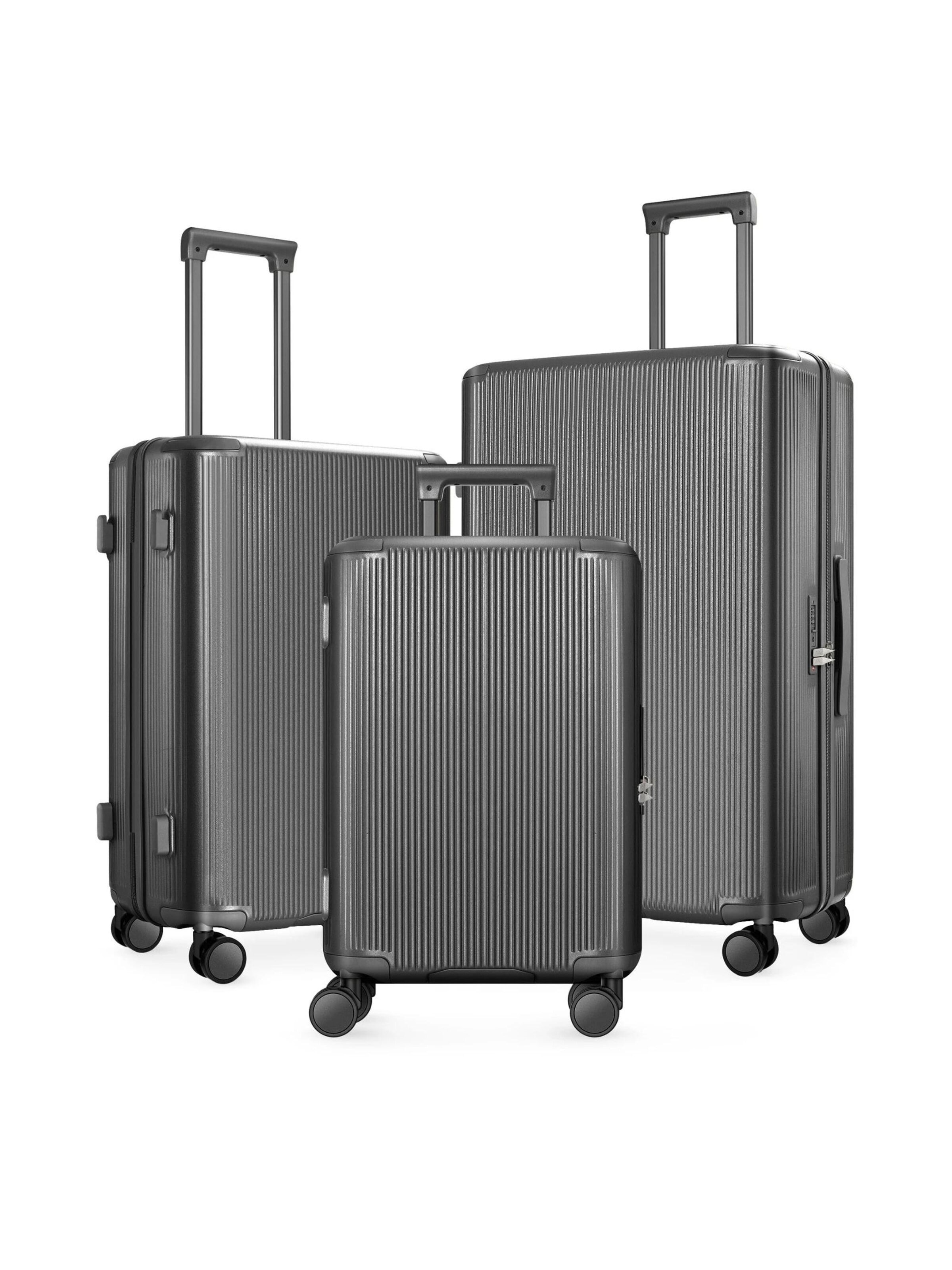 4FLY Suitcase Set in Grey: front